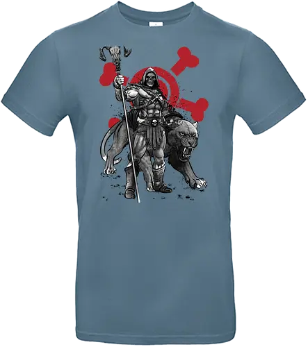 Evil lord of destruction and panther sumi e - he man, skeletor, castle grayskull, retro, animation, sumi e, japanese art, 80s cartoons, 90s, movies, fantasy - Standard T-Shirt