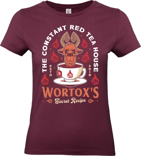 Wortox Red Tea Emblem - beefalo wool, wilson, chester, wendy, indie game, gamer, gaming, video games, abigail, survive, survival, wortox, red tea, dont starve, dont starve together - Standard T-Shirt (Frauen)