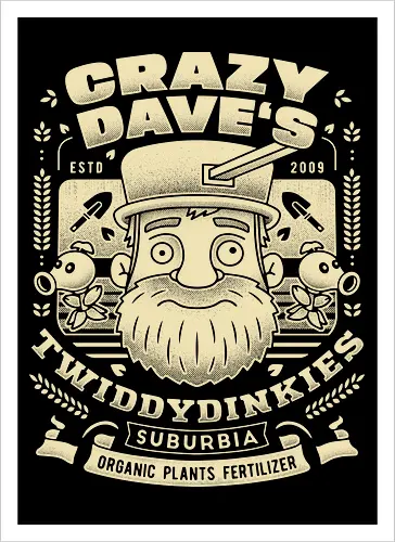 Crazy Dave Emblem Grunge