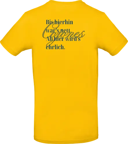 Cojones-Ehrlichkeit - Rückendruck