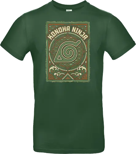 Konoha Ninja - konoha ninja shirt, hidden leaf village t-shirt, shinobi symbol graphic tee, japanese wave anime clothing, seigaiha pattern ninja top, retro anime aesthetic streetwear, minimalist ninja fan merch, will of fire t-shirt, vintage japanese graphic shirt, leaf village emblem apparel, moss green anime top, traditional japanese art clothing, ninja lineage t-shirt, hidden village shinobi gear, geometric anime design, classic manga fan gift, earth tone streetwear, leaf village insignia shirt, stylish otaku fashion - Standard T-Shirt