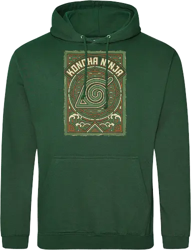 Konoha Ninja - konoha ninja shirt, hidden leaf village t-shirt, shinobi symbol graphic tee, japanese wave anime clothing, seigaiha pattern ninja top, retro anime aesthetic streetwear, minimalist ninja fan merch, will of fire t-shirt, vintage japanese graphic shirt, leaf village emblem apparel, moss green anime top, traditional japanese art clothing, ninja lineage t-shirt, hidden village shinobi gear, geometric anime design, classic manga fan gift, earth tone streetwear, leaf village insignia shirt, stylish otaku fashion - Standard Hoodie