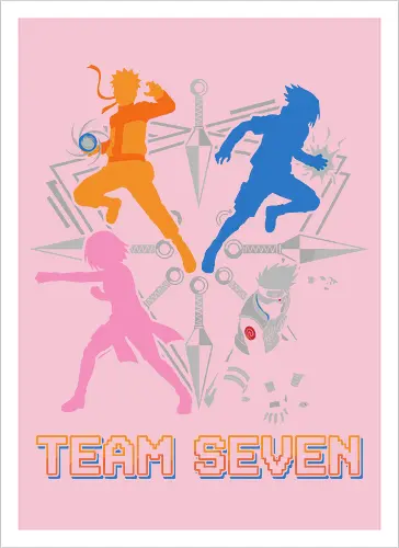 Team Seven Retro Minimalist Ninja Squad