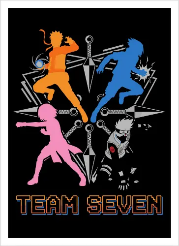 Team Seven Retro Minimalist Ninja Squad
