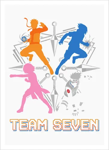 Team Seven Retro Minimalist Ninja Squad