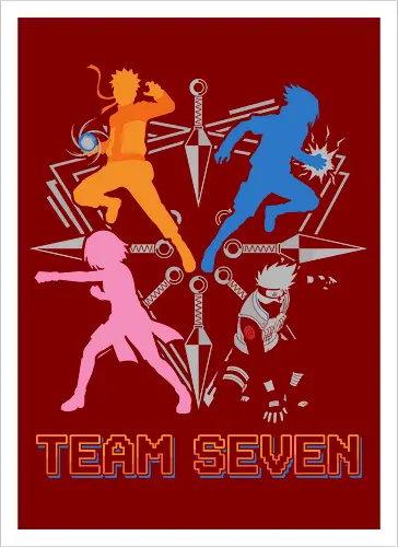 Team Seven Retro Minimalist Ninja Squad
