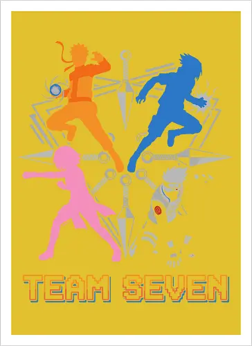Team Seven Retro Minimalist Ninja Squad