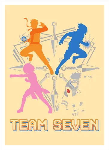 Team Seven Retro Minimalist Ninja Squad