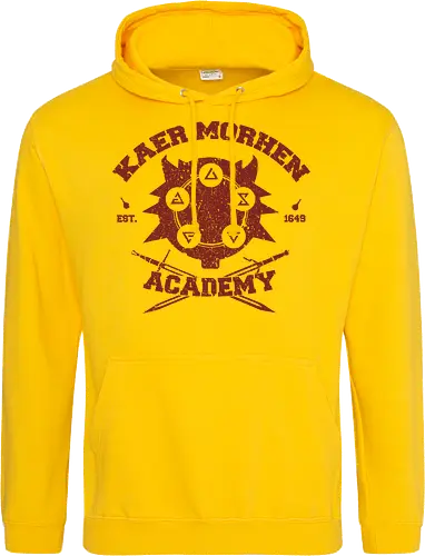 Kaer Morhen Academy Est. 1649 - The Witcher - the witcher t-shirt, kaer morhen, schule des wolfs, geralt von riva, gamer kleidung, hexer zeichen, hexer akademie, teetan, the witcher netflix, cd projekt red, vesemir, monsterjäger, witcher 3, vintage design, witcher serie - Standard Hoodie