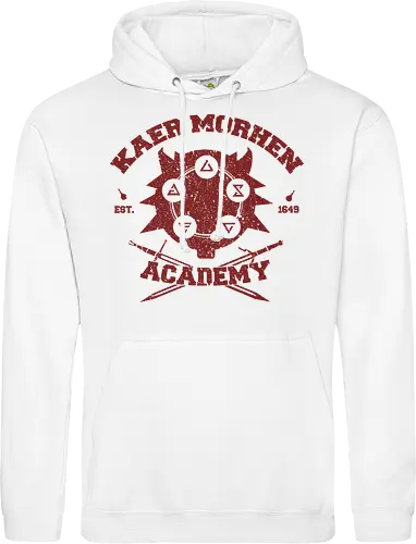 Kaer Morhen Academy Est. 1649 - The Witcher - the witcher t-shirt, kaer morhen, schule des wolfs, geralt von riva, gamer kleidung, hexer zeichen, hexer akademie, teetan, the witcher netflix, cd projekt red, vesemir, monsterjäger, witcher 3, vintage design, witcher serie - Standard Hoodie