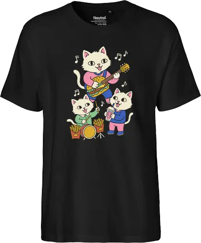 Burger Jam Kawaii Rocker Cats Retro Pastel Graphic