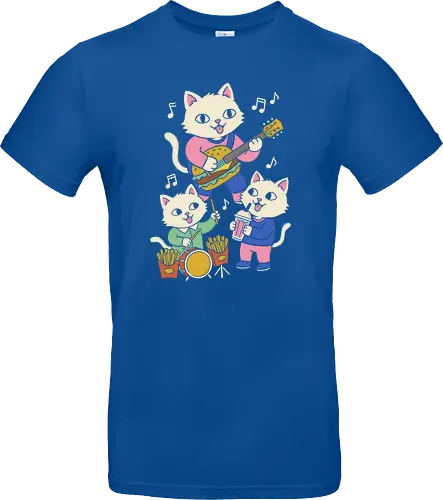 Burger Jam Kawaii Rocker Cats Retro Pastel Graphic
