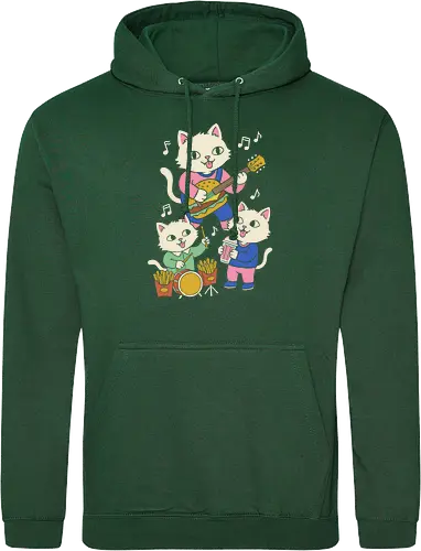 Burger Jam Kawaii Rocker Cats Retro Pastel Graphic