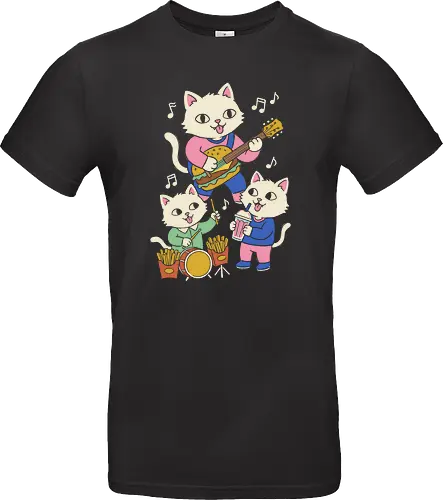 Burger Jam Kawaii Rocker Cats Retro Pastel Graphic