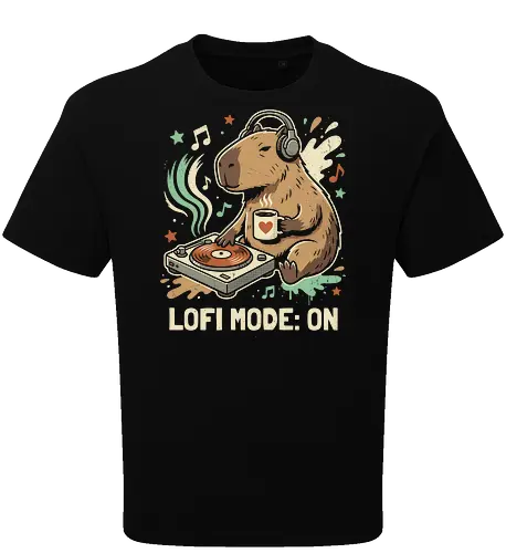 Chill Capybara DJ Retro Aesthetic