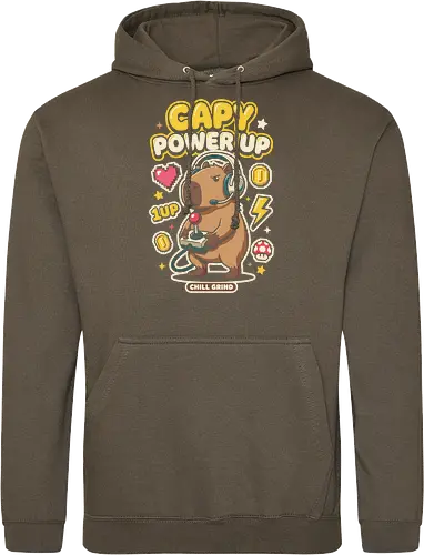 Gamer Capybara Retro 8-Bit Pixel Art Graphic