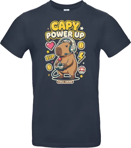 Gamer Capybara Retro 8-Bit Pixel Art Graphic