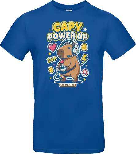 Gamer Capybara Retro 8-Bit Pixel Art Graphic