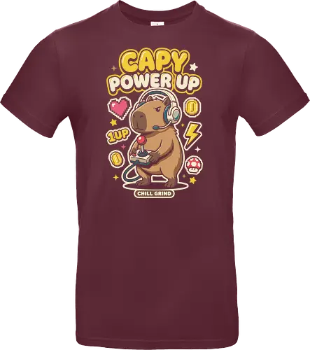 Gamer Capybara Retro 8-Bit Pixel Art Graphic