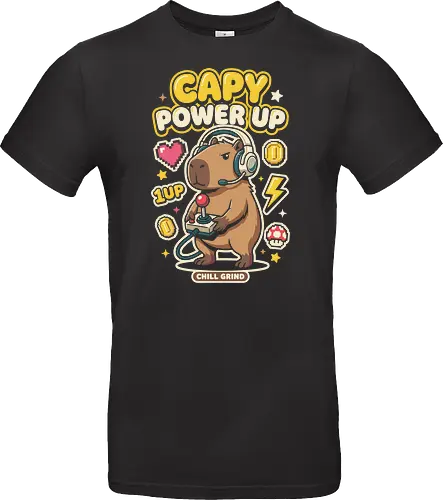 Gamer Capybara Retro 8-Bit Pixel Art Graphic