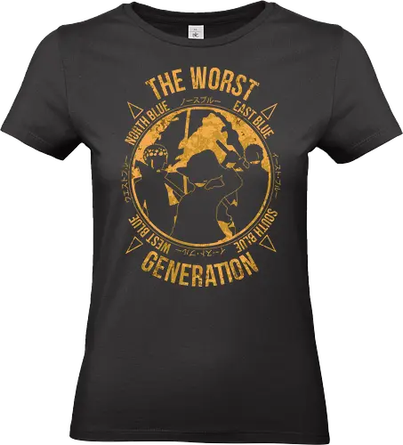 The Worst Generation - Pirate Supernovas - one piece t-shirt, worst generation, supernovas, Pirate, trafalgar law, anime kleidung, Zoro, teetan, eiichiro oda, one piece piraten, grand line, teufelsfrucht, shonen jump, yonkou, will of d - Standard T-Shirt (Frauen)