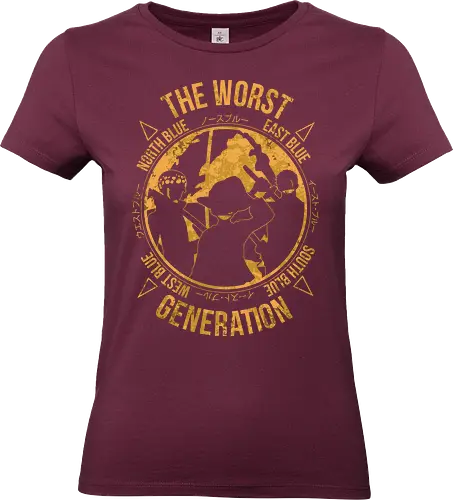 The Worst Generation - Pirate Supernovas - one piece t-shirt, worst generation, supernovas, Pirate, trafalgar law, anime kleidung, Zoro, teetan, eiichiro oda, one piece piraten, grand line, teufelsfrucht, shonen jump, yonkou, will of d - Standard T-Shirt (Frauen)