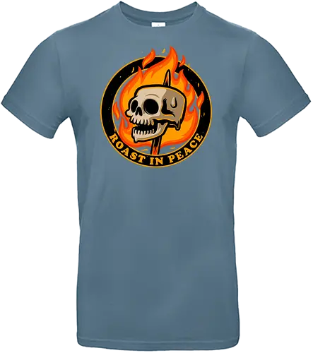 Marshmallow Skull Fire  - smore, autumn, winter, bonfire, chocolate, marshmallow, campfire, nature, camping, adventure, food, skull, skeleton, fire, roast - Standard T-Shirt