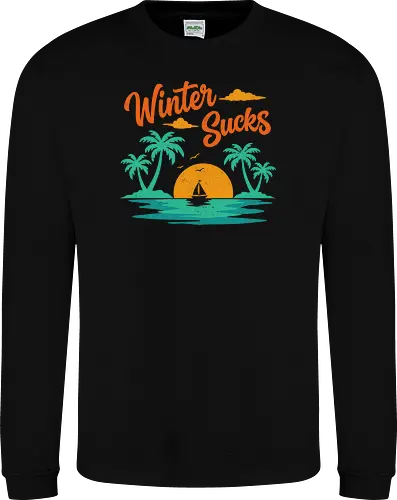 Winter Sucks Retro Sunset