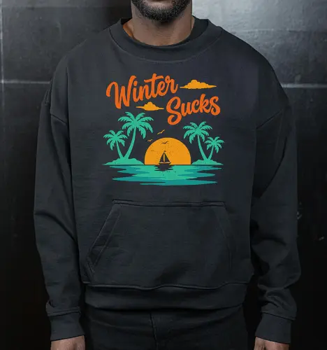 Winter Sucks Retro Sunset