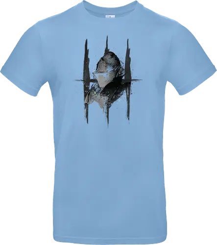 Soul Protector - Soulslike Guardian Knight - dark souls t-shirt, soul protector, wächter ritter, gamer kleidung, fromsoftware, action rpg, teetan, you died, souls-like, dunkle fantasie, lordran, anor londo, boss fight, estus flask, aquarell kunst - Standard T-Shirt