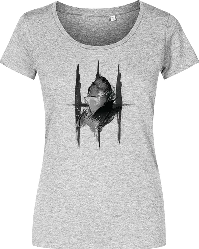 Soul Protector - Soulslike Guardian Knight - dark souls t-shirt, soul protector, wächter ritter, gamer kleidung, fromsoftware, action rpg, teetan, you died, souls-like, dunkle fantasie, lordran, anor londo, boss fight, estus flask, aquarell kunst - Damen T-Shirt