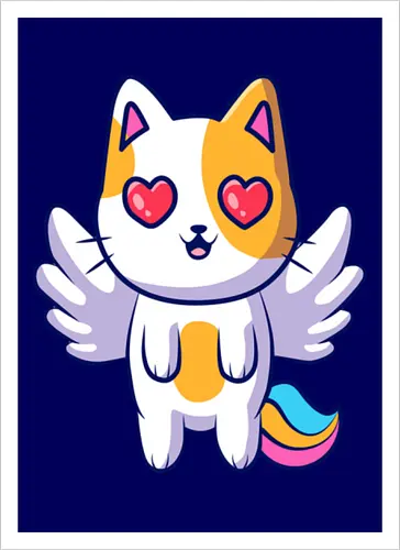 Gato Ángel Volando