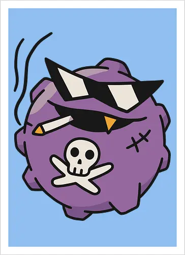 Edgy Retro Poison Gas Monster