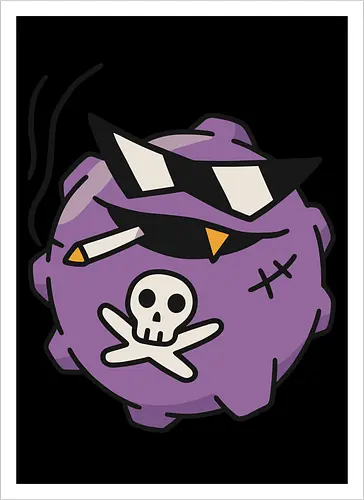 Edgy Retro Poison Gas Monster