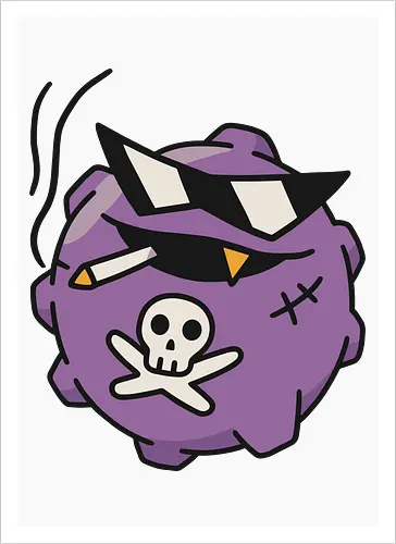 Edgy Retro Poison Gas Monster