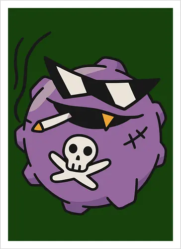 Edgy Retro Poison Gas Monster