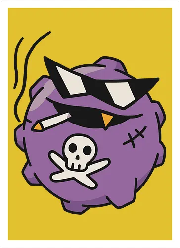 Edgy Retro Poison Gas Monster