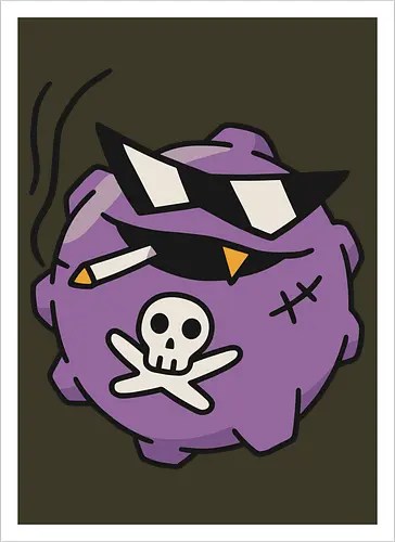 Edgy Retro Poison Gas Monster