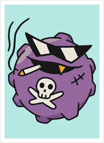 Edgy Retro Poison Gas Monster