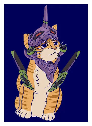 "Mecha Kitty" Neon Genesis Cat