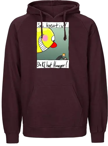 Sei kreativ! - KI, AI, Kreativität, Diebstahl - Fairtrade Hoodie