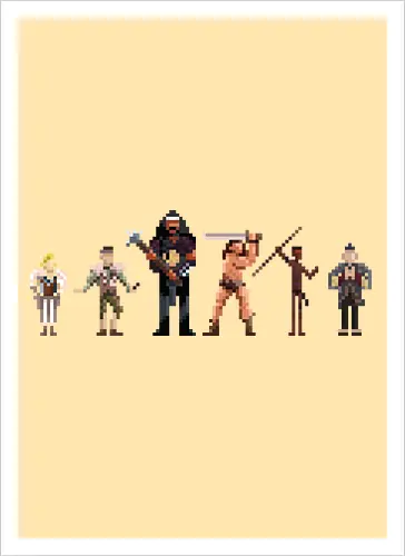 Krieger des Hyborischen Zeitalters - Conan Pixel Art