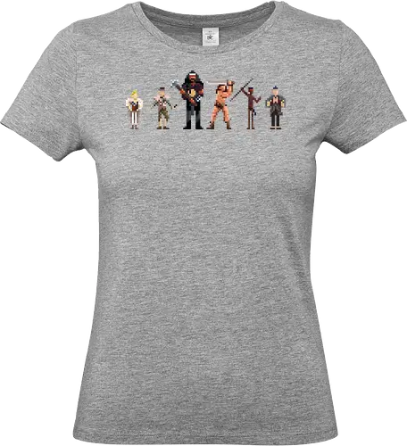 Krieger des Hyborischen Zeitalters - Conan Pixel Art - conan barbar t-shirt, pixel art retro, arnold schwarzenegger, gamer kleidung, robert e howard, teetan, hyborisches zeitalter, sword and sorcery, valeria, thulsa doom, 80er kino, heroische fantasie, 8-bit kunst, kultfilm, retro nostalgie - Standard T-Shirt (Frauen)
