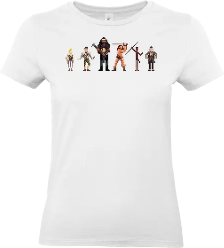 Krieger des Hyborischen Zeitalters - Conan Pixel Art - conan barbar t-shirt, pixel art retro, arnold schwarzenegger, gamer kleidung, robert e howard, teetan, hyborisches zeitalter, sword and sorcery, valeria, thulsa doom, 80er kino, heroische fantasie, 8-bit kunst, kultfilm, retro nostalgie - Standard T-Shirt (Frauen)