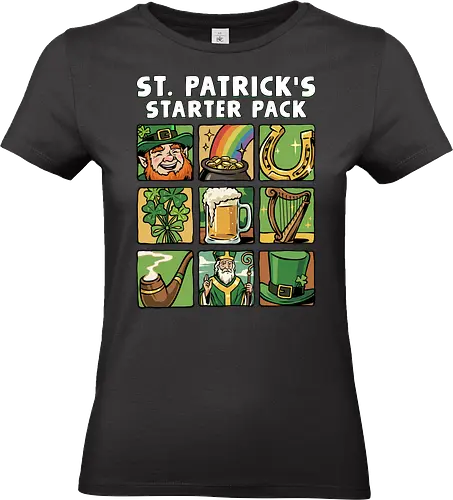 St. Patricks Starter Pack - st patricks day, green, ireland, irish, irish drinking team, irish pride, leprechaun, lucky, saint patricks day, shamrock, shenanigan, slainte, st paddys day, st patricks, starter pack - Standard T-Shirt (Frauen)