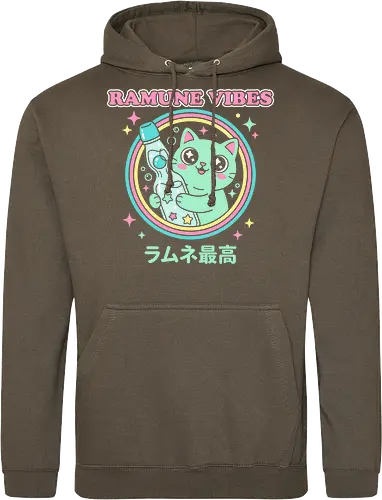 Kawaii Mint Cat Retro Japanese Soda Graphic