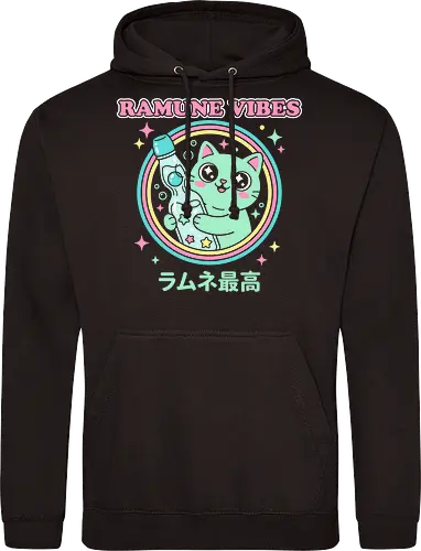 Kawaii Mint Cat Retro Japanese Soda Graphic