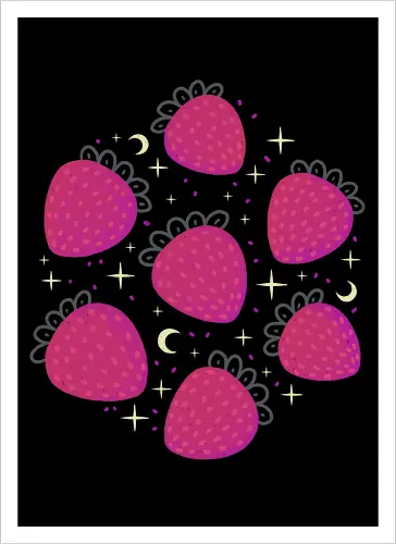 Cute Dark Strawberries