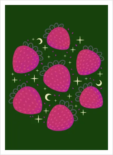 Cute Dark Strawberries