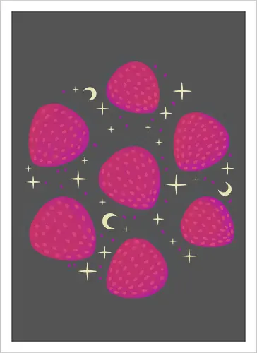 Cute Dark Strawberries
